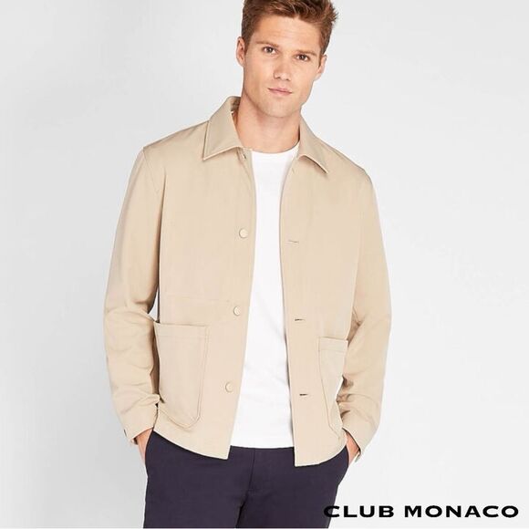 Club Monaco **NWT** Men’s Taupe Bonded Chore Coat - Picture 4 of 12